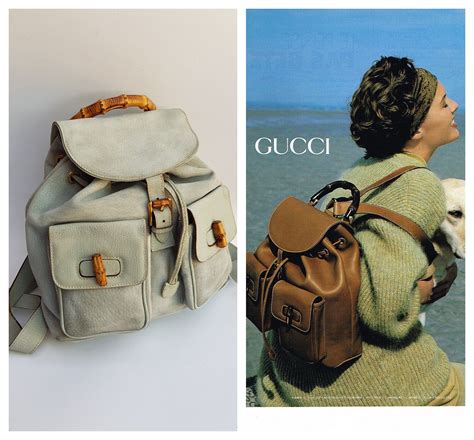 babucce gucci|Gucci bamboo backpack.